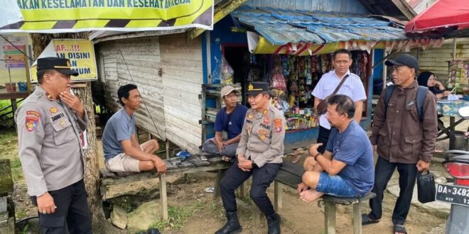Turun Langsung ke Lapangan, Kapolsek Karau Kuala Pantau Situasi dan Serap Aspirasi Warga