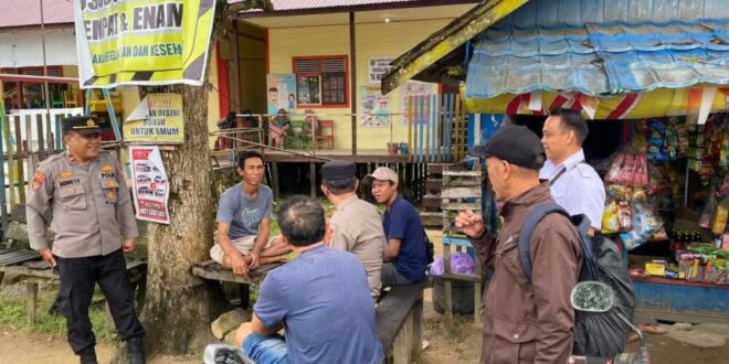 Pastikan Aman dan Kondusif, Kapolsek Karau Kuala Lakukan Sambang Kamtibmas