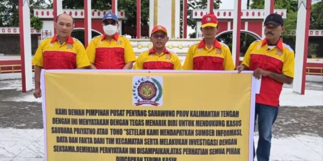 DPP Penyang Sawung Kalteng Resmi Tarik Dukungan terhadap Tono Priyatno